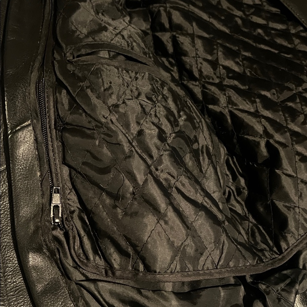 Vintage Unik Black Leather Jacket with Fringe, Beads & Braiding - Picture 11 of 16
